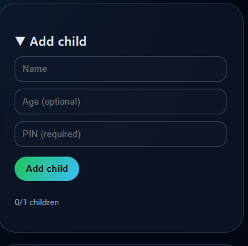 Create child login